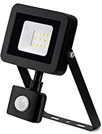 JCC lighting 10W LED Floodlight +PIR IP65 Manual Override Aluminium 4000K Black 10W LED Floodlight +PIR IP65 Manual Override Aluminium 4000K Black