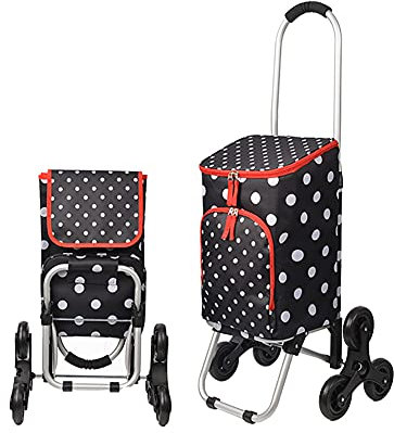 shopping cart Einkaufstrolley 6 Räder, Treppensteiger Gefaltet Einkaufsroller Warenkorb Mit Kühltasche Thermostat Isoliert Wasserdicht Klein Leicht Sackkarre Pro Supermarkt Picknick Camping