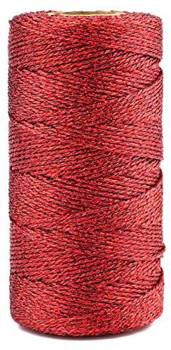 jijAcraft Roter Metalldraht, 1,5 mm x 100 m, für Weihnachtsdekoration, Schmuck, Geschenkverpackungen, kreative Hobbys (rot, Nicht elastisch)