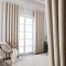 Krismile 100% Blackout Eyelet Camel Beige - Thermal Insulated & Noise Reducing, Thick Short Curtains for Bedroom, Lined Blackout curtains, Room Darkening Curtains, 46 x54 inch 2 Panels