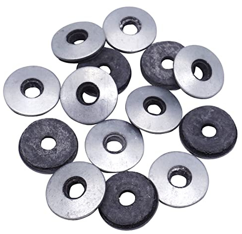 SKIR'CO Paquete de 600 arandelas M14 chapadas en zinc con goma EPDM, arandelas de sellado unidas, arandela de metal redonda (600, M14)