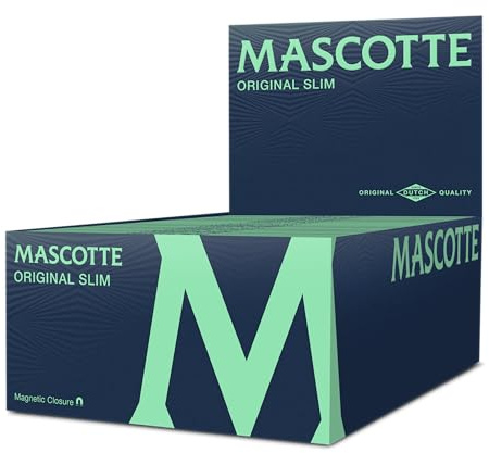 Mascotte® Original Slim Magnet 34 x 50 Heftchen | Long Papers Zigarettenpapier | Schmal und Dünn Drehpapier mit Magnetverschluss | 1700 Blättchen