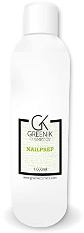 GREENIK NAILPREP 1000 ml. Desengrasa y deshidrata el lecho de la uña natural.