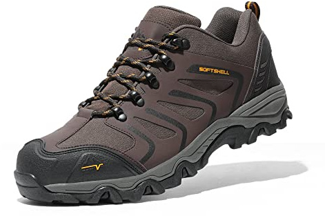 NORTIV 8 Men's Low Top Waterproof Hiking Shoes,Brown/Black/Tan,13W