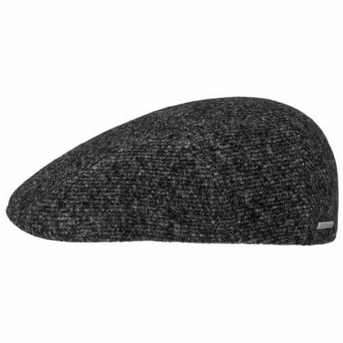 Stetson Eskridge Ivy Jersey Flatcap Mütze Baumwollfutter Klassische Schirmmütze Meliertes Design Damen Herren Herbst Winter