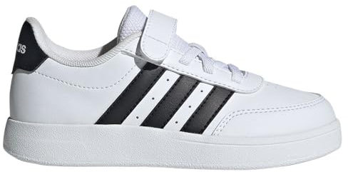 adidas BREAKNET 2.0 Shoes Children, Scarpe da Tennis Unisex-Adulto, Cloud White/Core Black/Core Black, 33 EU