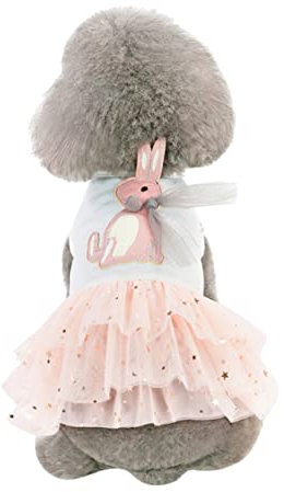 BESPORTBLE Hundekleidung Aus Baumwolle Haustierrock Mit Tutu-Effekt Outdoor-Kleid Für Hunde Party-Outfit Für Kleine Hunde Bequemer Und Leichter Haustieranzug Rosa