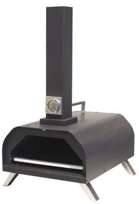 11-Zoll-Pizzaofen for den Außenbereich – Pizzaofen for den Außenbereich mit Holzpellet und integriertem Thermometer, Pizzaofen for den Außenbereich, tragbarer Pizzaofen aus Edelstahl