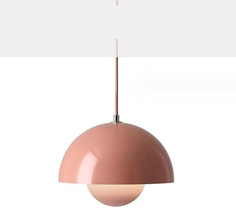 SSNCcNC Rosa, Nachttisch Hängelampe Modern Nordic Esstischlampe Schlafzimmer Pendelleuchte Minimalismus ür Wohnzimmer Speisesaal Küche E27 Ø23*16cm