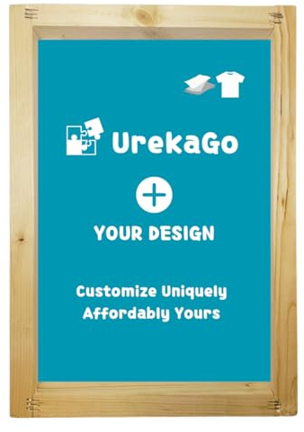 Custom Pre-burned Silk Screen Printing Frames: Screen with Design Ready to Print, Wood Frame (Print 5.9X9.8)