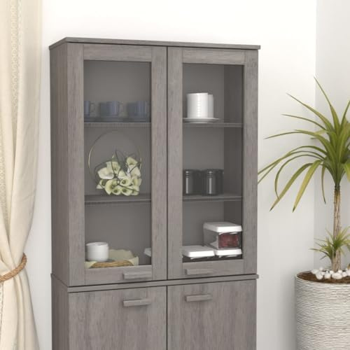 Top for Highboard HAMAR Light Gray 33.5x13.8x39.4 Solid Wood Pine
