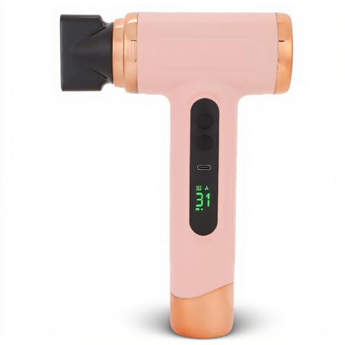 Sladdlös Hårfön, Bärbar USB-uppladdningsbar Hårfön med Flera Lägen, Reseföning med 360° Roterande Munstycke, Kall Varm Vind för Studenthem, 200W (Roseate)