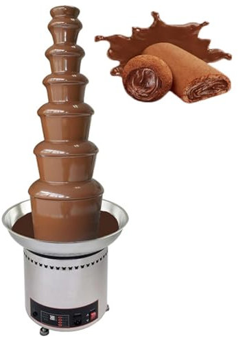 CAFIEDR Electric Chocolate Fondue Fountain Machine,Stainless Waterfall Fondue,for Parties Melts Cheese Candy Strawberries
