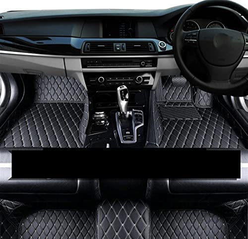 DZSFDGDDFGD Autoteppich Fußmatten Für Q7 4M MK2 2016~2022 7-Sitzer-Automatten Komplettset Auto-Fußmatte Luxus-Lederteppich Anti-Schmutz-Pad(RHD Black Beige)