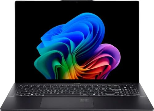 acer Swift 16 AI Laptop 2025 16” 2880x1800 OLED Touchscreen, Intel Core Ultra 7 256V, Intel Arc Graphics, 16GB LPDDR5, 4TB SSD, Backlit KB, Wi-Fi 7, 1440p QHD IR Camera, Copilot, Windows 11 Pro