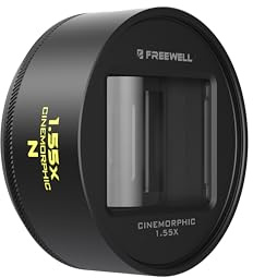 Freewell 1.55x Neutral Streak Anamorphic Lens Compatible with 17mm Mount iPhone & Samsung - Cinematic Bokeh, Smooth Streak Effect, Easy Installation