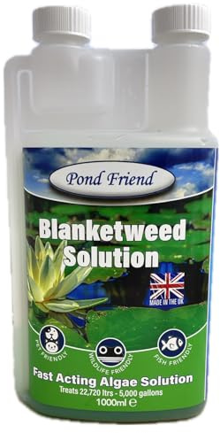 Pond Friend Blanketweed Solution Fast Acting String & Filament Algae Water Treatment For Clearer Cleaner Water 1000ml Treats 22720 Litre
