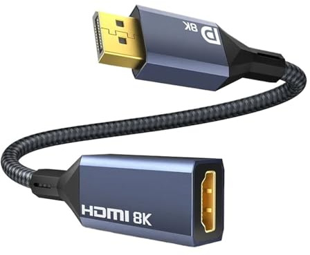 Adaptador DisplayPort a HDMI 8K DP 1.4 a HDMI, macho a hembra, 8K60HZ 4K120HZ, compatible con Dell y Lenovo.