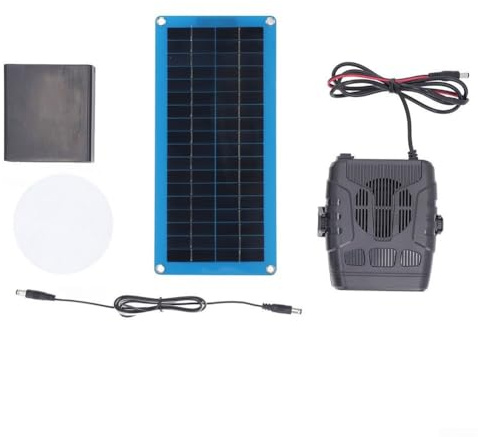 BildeeMait Solar Powered Heater Portable Solar Heater for Pets and Plants Solar Air Heater for Chicken Coop Dog House and Small Greenhouse (A)