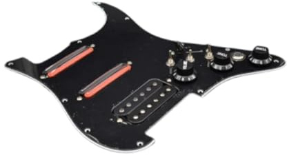 Loaded Prewired Pickguard SSH Pickups Scratchplate for Electric Guitars Accs Black 28.1x22.2cm