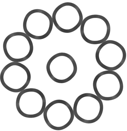 POPETPOP Rondelle Elastiche Ondulate in Acciaio Nero da 16 MM Guarnizioni Ondulate Triple da 03 MM Spessore Set da 300 Pezzi per Bulloni Cuscinetti Motore e Riparazioni Elettriche