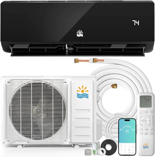 Oylus Mini Split Ac/Heating System - 18000 BTU Mini Split Air Conditioner with Heat Pump Wifi Enabled Inverter, 21 SEER2 230V Energy Efficient Precharged Split Ac Unit Up to 1250 Sq.Ft