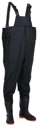 Frdhee Anglerhose Wathose Damen,Wathose mit Stiefeln Schwarz Größe 39 für Baustellen,Angeln,Bauernhöfe,Gärten