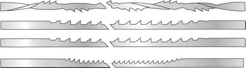 LEMAN- Assortiment 12 lames de scie à chantournée à bouts lisses 127 mm Sac