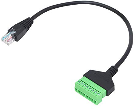 CERRXIAN RJ45 auf 8-polige Schraubblockklemme lötfreies Kabel, 30CM Cat7 Cat6 Cat5 Cat5e Ethernet lötfreies Verlängerungskabel (M)