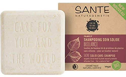 Santé Naturkosmetic Pflegeshampoo Solider Glanz, Birkenblätter & pflanzliches Eiweiß, 60 g