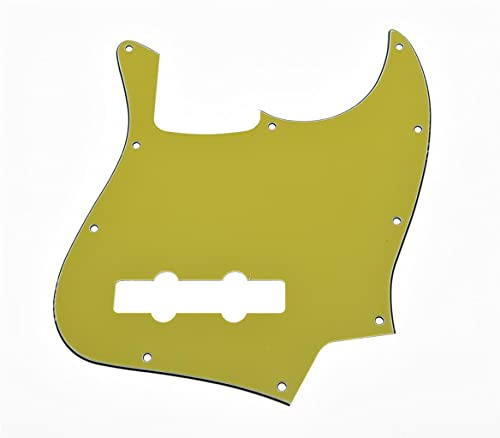 Dopro Jazz Bass J Bass Pickguard für USA/Mexican 4 String FD Jazz Bass gelb 3-lagig