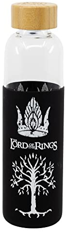 Stor BOTELLA DE CRISTAL CON FUNDA DE SILICONA 585 ML LORD OF THE RINGS BLACK FOREST YOUNG ADULT