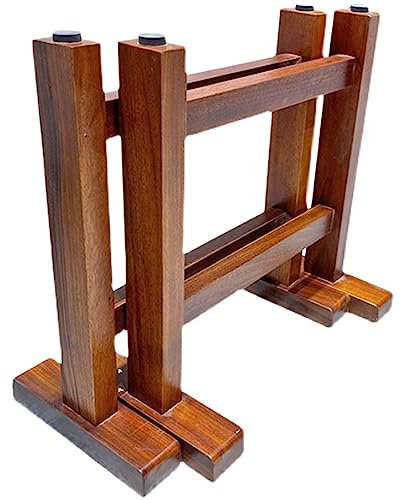 Tischgestell Holz Tischbeine,2er-Set,Massivholz Möbelfüße Möbelbeine,H-förmigem Tischkufen,Konsolentischbeine im Retro-Stil,Ersatzfüße für Heimbüro-Esszimmer-Heimwerker (WxH:70x65cm)