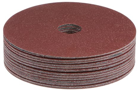 sourcing map 25pcs 120 Grit Aluminum Oxide Resin Fiber Discs 4-1/2x7/8 Metal Sanding Grinding Discs for Angle Grinding Machine Polishing and Grinding Metals, Wood, and Fiberglass