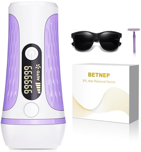 IPL Laser Hair Removal Device Permanent für Damen & Herren, 999,999 Flashes Safe Effective Lasting Hair Remover, Alternative zu Salon