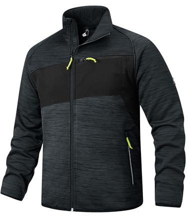 Scheibler Herren Leichte Sportjacke Stehkragen Hooded Jacket Kapuzenjacke Männer Sweatjacke Warm Übergangsjacke Outdoor Arbeitsjacke für Wandern Laufen Freizeit