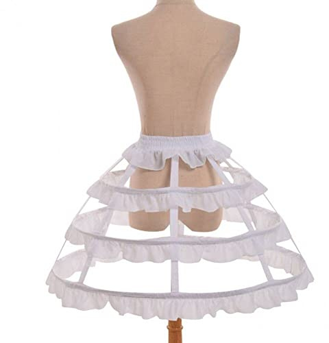 Women's Crinoline Petticoat 2 Hoops Short Skirt Slip for Weddings and Bridal Wear