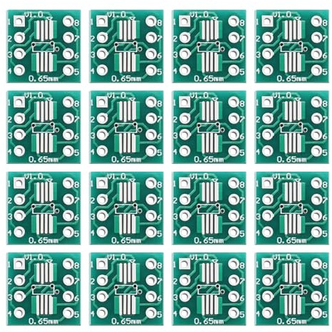 VGOL Lot de 100 adaptateurs SOP8 vers DIP SOP8 - Adaptateur PCB - Carte de conversion PCB - Carte prototype SMD - Convertisseur à souder - Carte de circuit imprimé double face