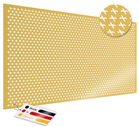 Peggy´s Pegboard Tôle perforée en aluminium, env. 100 x 50 cm, 1 mm, petit lys français | Fabriqué en Allemagne