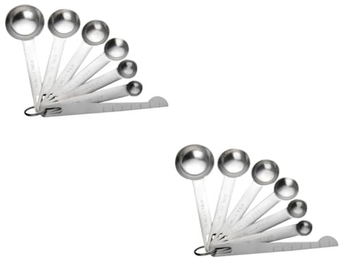 TOPBATHY 2 Set Di Cucchiaini Dosatori Grammo Misurini Per Liquidi Cucchiai Dosatori Cucchiaino Dosatore Caffè Misurino Mini Misurino Cucchiaio Sale In Acciaio Inossidabile
