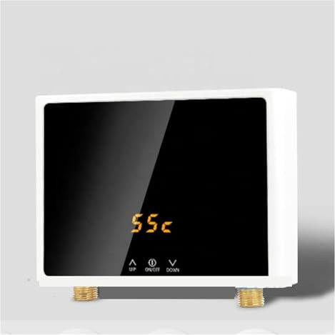Chauffe-eau, Chauffe-eau Électrique Instantané Sans Réservoir, 3000/4000/5500W, Thermostat À Induction, Tactile, Intelligent, For Douche, Automatique éConomisez De L'éNergie Et Du Temps(Giallo,110 300