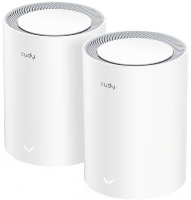 Sistema WiFi 6 Mesh Cudy AX3000 – sostituisce router ed extender, copre fino a 200 m², porta WAN 2,5 G, supporta backhaul Ethernet, VPN e sicurezza, set mesh M3000 2-Pack