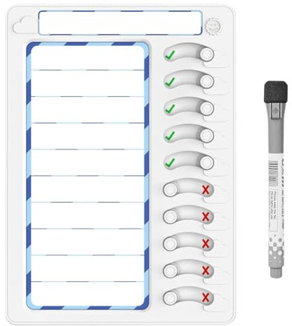 Löschbares Planungstafel – Familienkalender, trocken abwischbare Tafel, Tagesroutinen-Tafel, löschbar, Checklisten-Aufgabe, Planungstafel, Planungstafel für Kinder