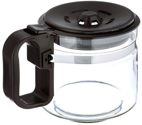 Anakel Home Jarra Cafetera Universal Grande Compatible con Cafetera Americana o de Goteo Eléctrica | Vidrio, Tapa Antigoteo, Altura Regulable 12,5-15 cm, 900ml | REVISAR MEDIDAS