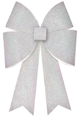 Rico Design Paper Poetry Kit de bricolage avec nœud XL à paillettes, 20 x 30 cm, argenté irisé