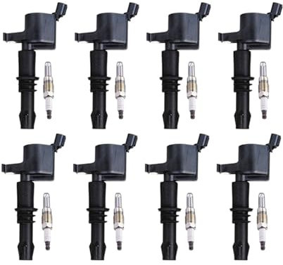 Kfz-Zündspule 8 Stück Zündspulen + 8 Stück Zündkerzen/passend for Ford F150 LKW V8 5.4L 2005–2007 DG511 SP515 SP546 3L3Z12029BA Zündspule Für Auto