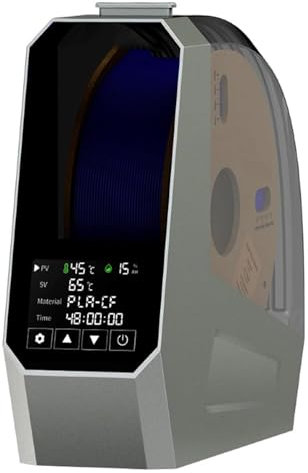 Caja secadora de filamentos para impresora 3D, con pantalla táctil de 3,7 pulgadas, función de sincronización de 48 horas, ajuste de temperatura de 45 ℃ -70 ℃, monitoreo de temperatura/humedad en tiem