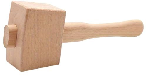 Marteau en bois de hêtre, marteau à glace - Outil multifonction pour le travail du bois, marteau à sculpter en bois de hêtre pour menuiserie