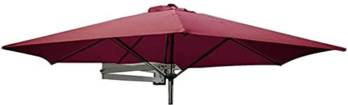 ARDZLALS Parasols 8ft / 250cm Wall Balcony Patio Umbrella, Garden Wall Mounted Cantilever Tilting Sunshade Umbrella with Metal Pole