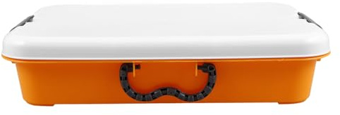 CIYODO Vassoio di Sabbia Portatile con Coperchio e Maniglia in Plastica Resistente, Scatola di Stoccaggio per Giocattoli da Interno e Cameretta Bambini